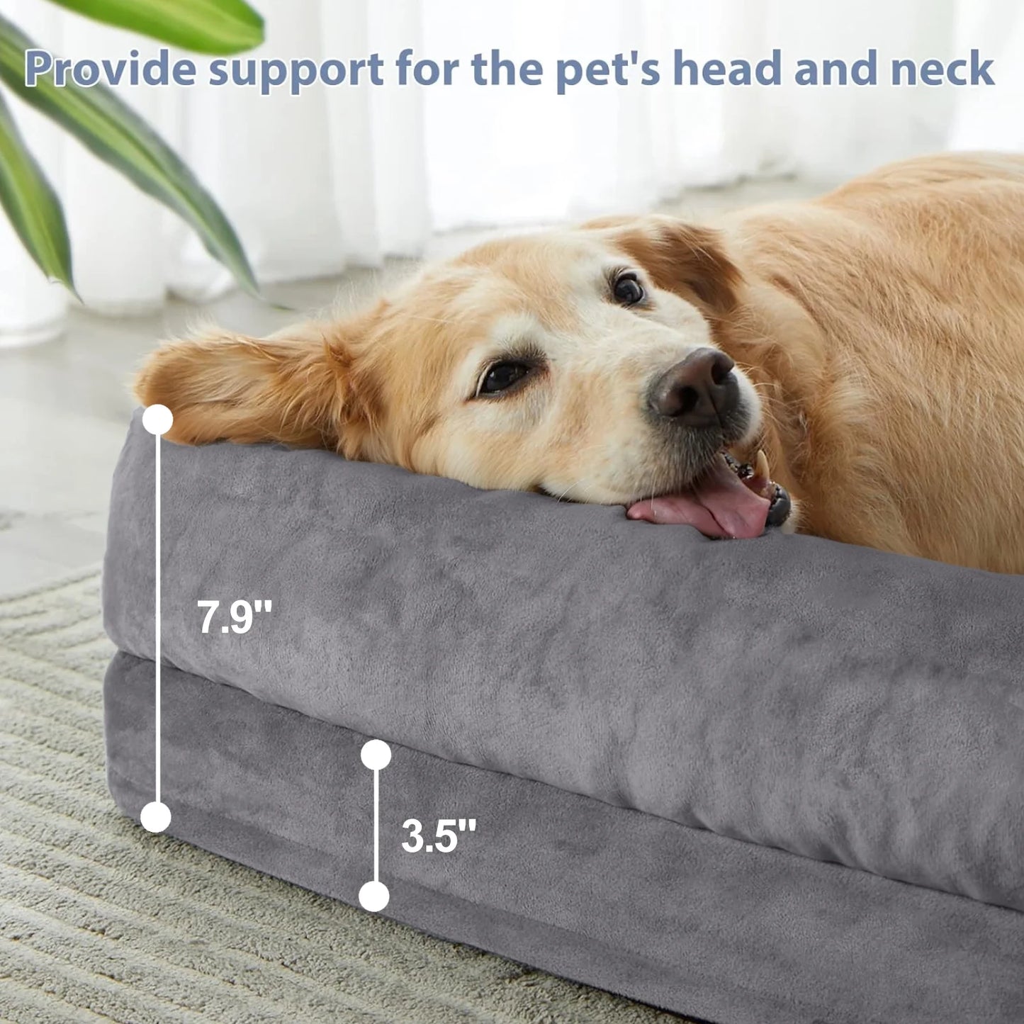 Dog Beds for Extra Large Dogs Waterproof Orthopedic Pet Sofa with Removable Washable Cover