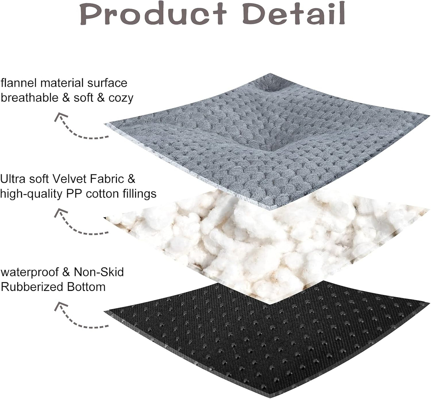 Dog Bed Crate Pad Dog Beds for Small Medium Large Dogs Pet Kennels Bed Pad Washable Ultra Soft Non-Slip Bottom Mattress Bed Cat Sleeping Calming Mat Beds Dog Crate Beds (Grey, 23")