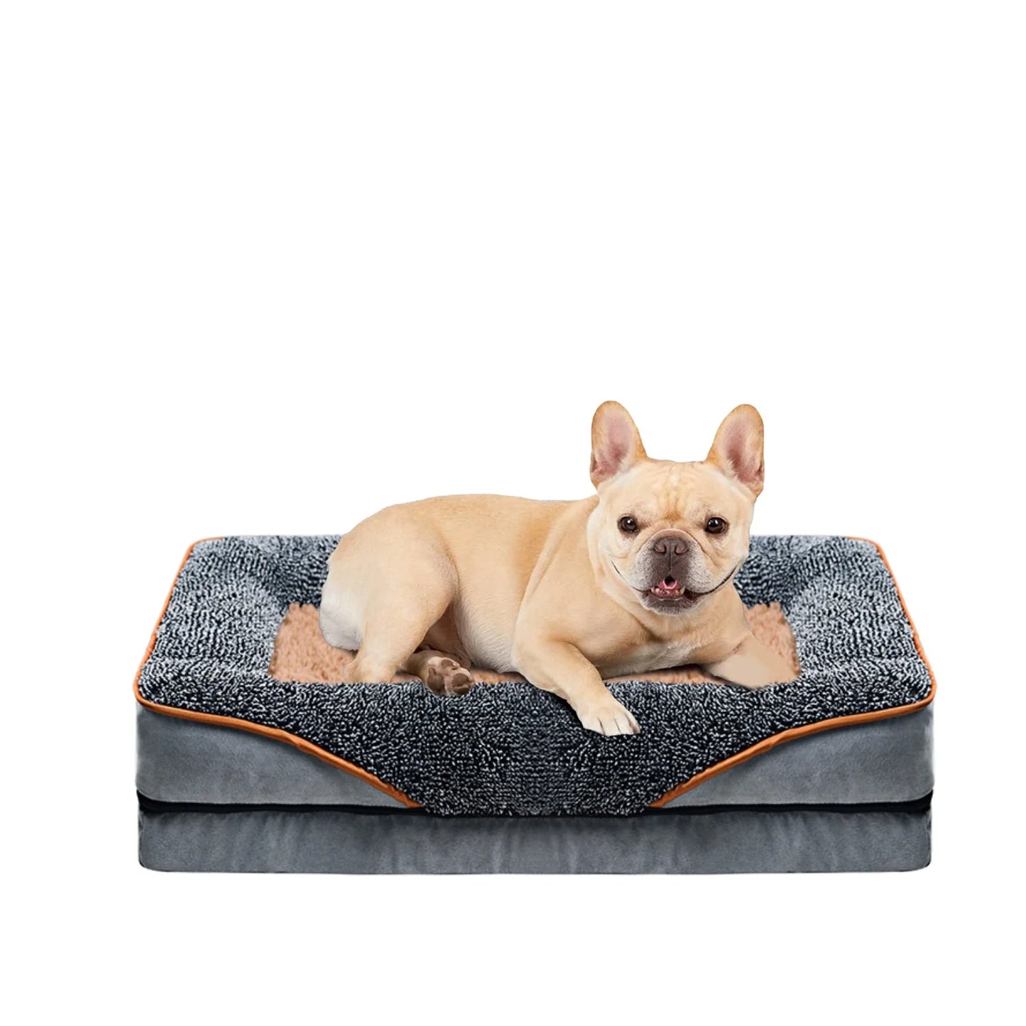 Dog Bed for Small Dogs Washable Orthopedic Dog Bed Supportive Foam Pet Couch Bed with Removable Washable Cover Waterproof Lining and Nonskid Bottom Grey