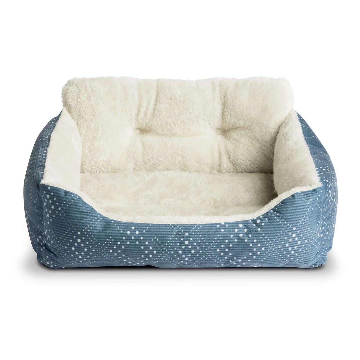 (6 Pack) Lounger Small Dog or Cat Bed, Blue 21" X 17"