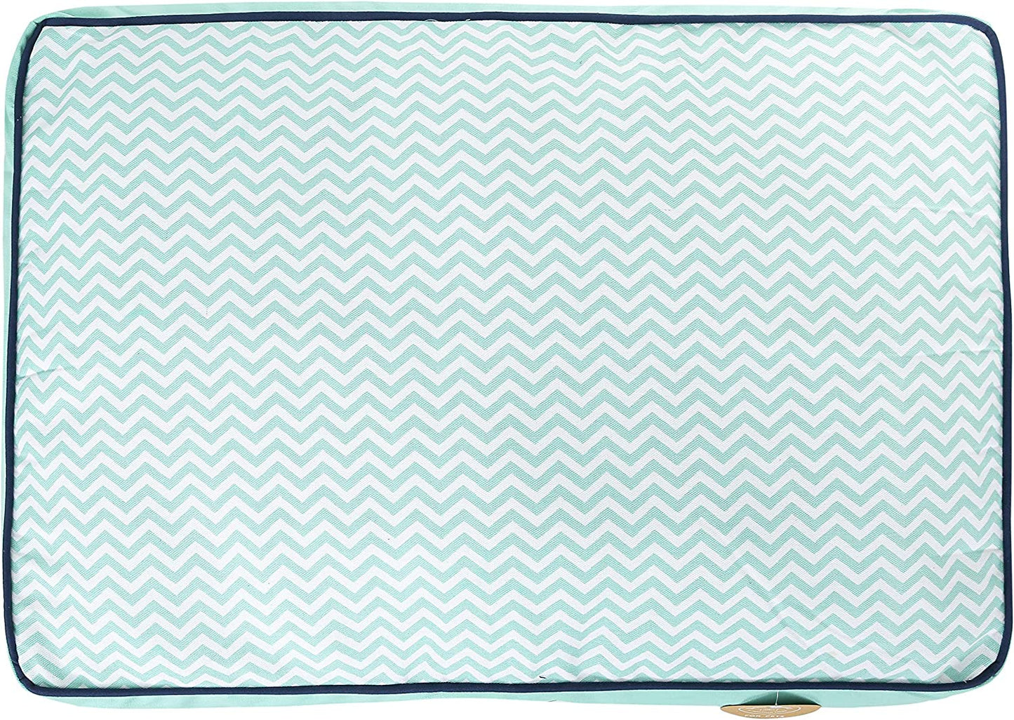 Now House for Pets by Teal Chevron Cushion Dog Bed, Medium Medium Dog Bed Washable Dog Bed for Medium Dogs by Now House by