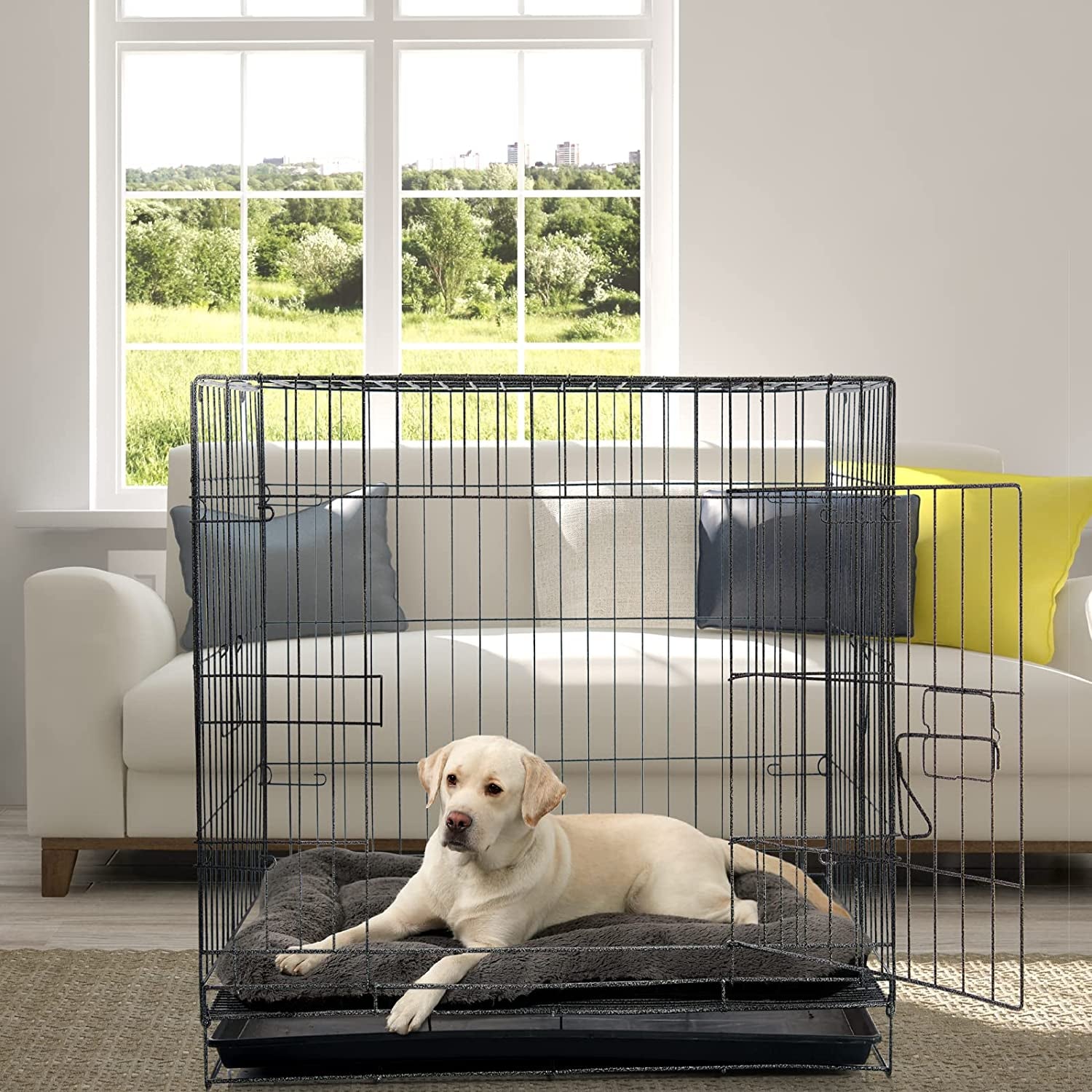 Washable Dog Crate Bed Cushion - Medium Size Dogs, 30 INCH Crate Pad