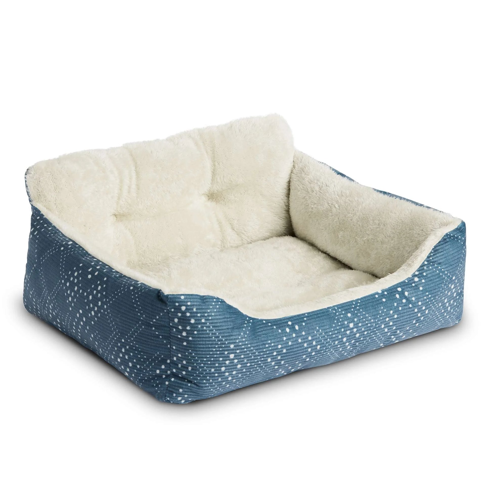 (6 Pack)  Lounger Small Dog or Cat Bed, Blue 21" X 17"