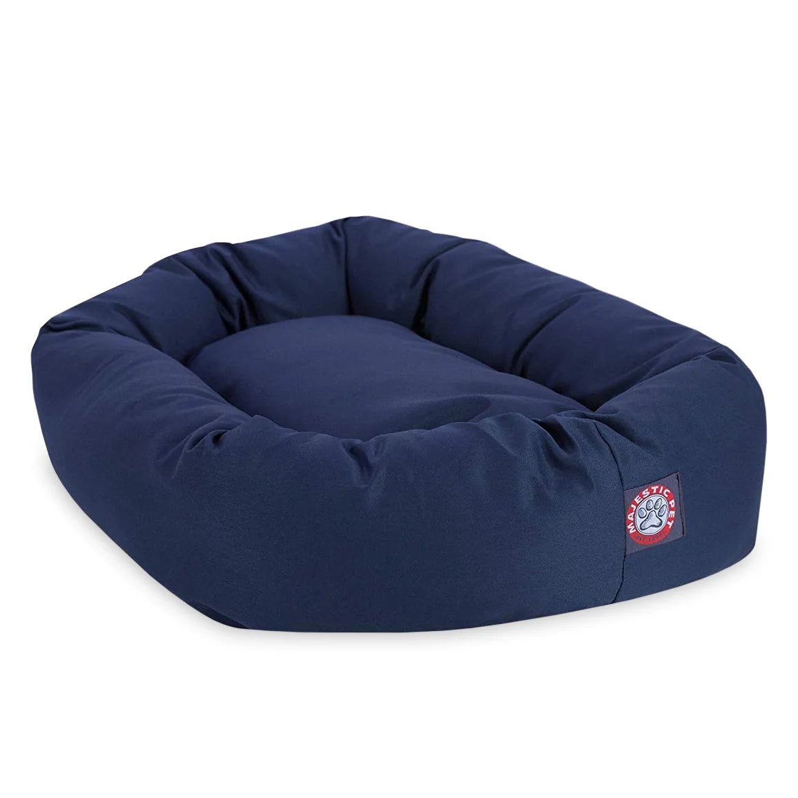 Poly/Cotton Bagel Pet Bed for Dogs, Calming Dog Bed Washable, Medium, Blue