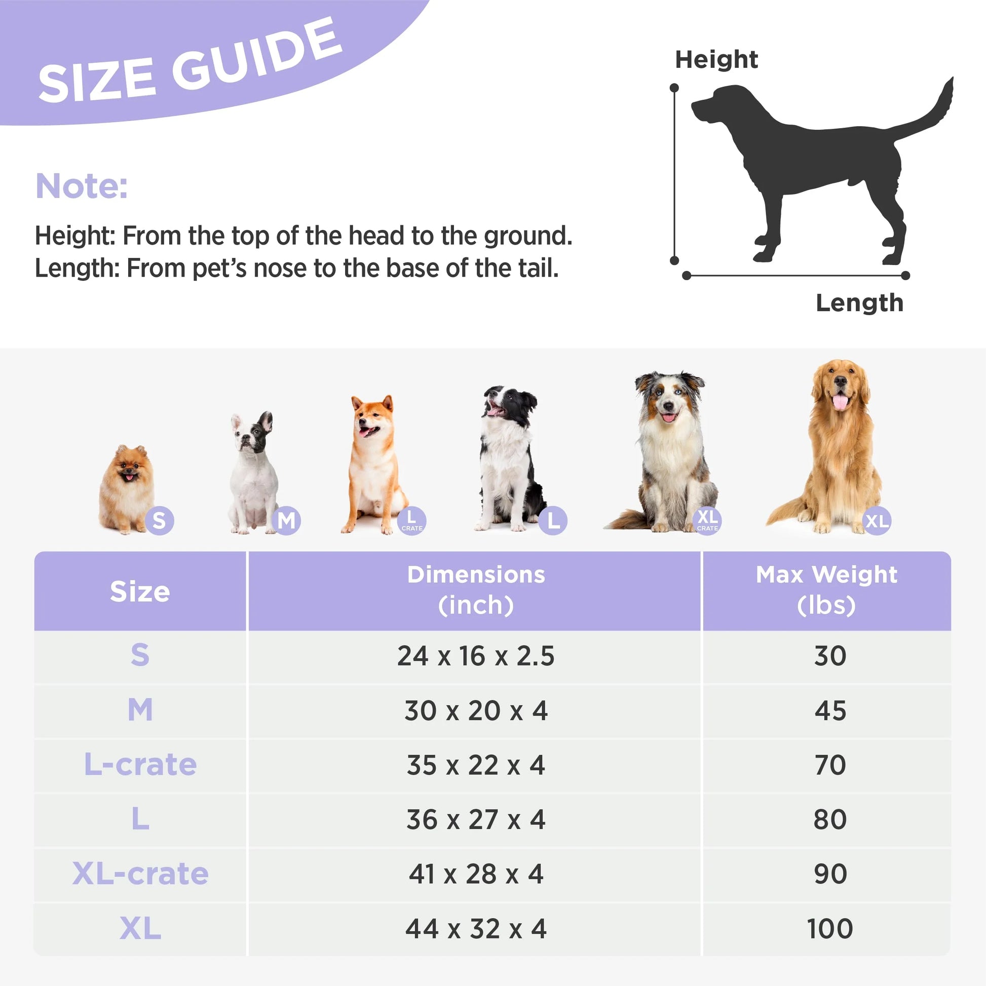 30.0"L X 20.0"W X 4.0"In Dog Bed Medium Size Dog Crate Mat Anti-Slip Pet Sleeping Mat for Large, Jumbo, Medium, Small Dogs Breeds, Gray