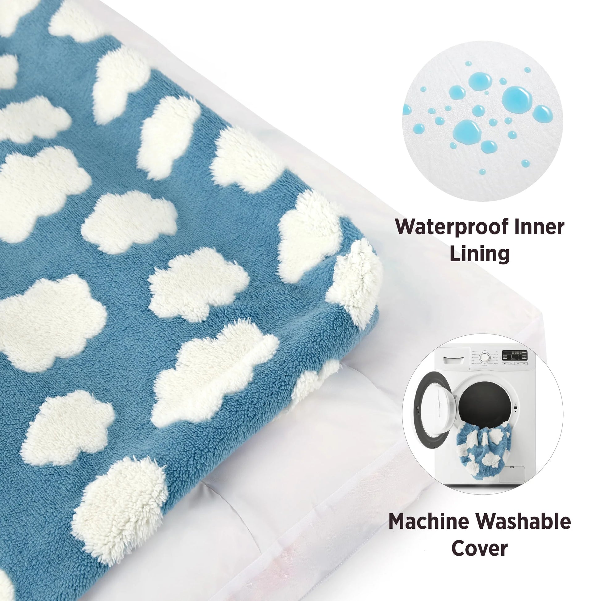 30.0"L X 20.0"W X 4.0"In Dog Bed Medium Size Dog Crate Mat Anti-Slip Pet Sleeping Mat for Large, Jumbo, Medium, Small Dogs Breeds, Gray