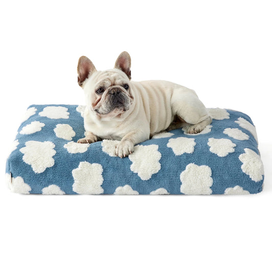 30.0"L X 20.0"W X 4.0"In Dog Bed Medium Size Dog Crate Mat Anti-Slip Pet Sleeping Mat for Large, Jumbo, Medium, Small Dogs Breeds, Gray